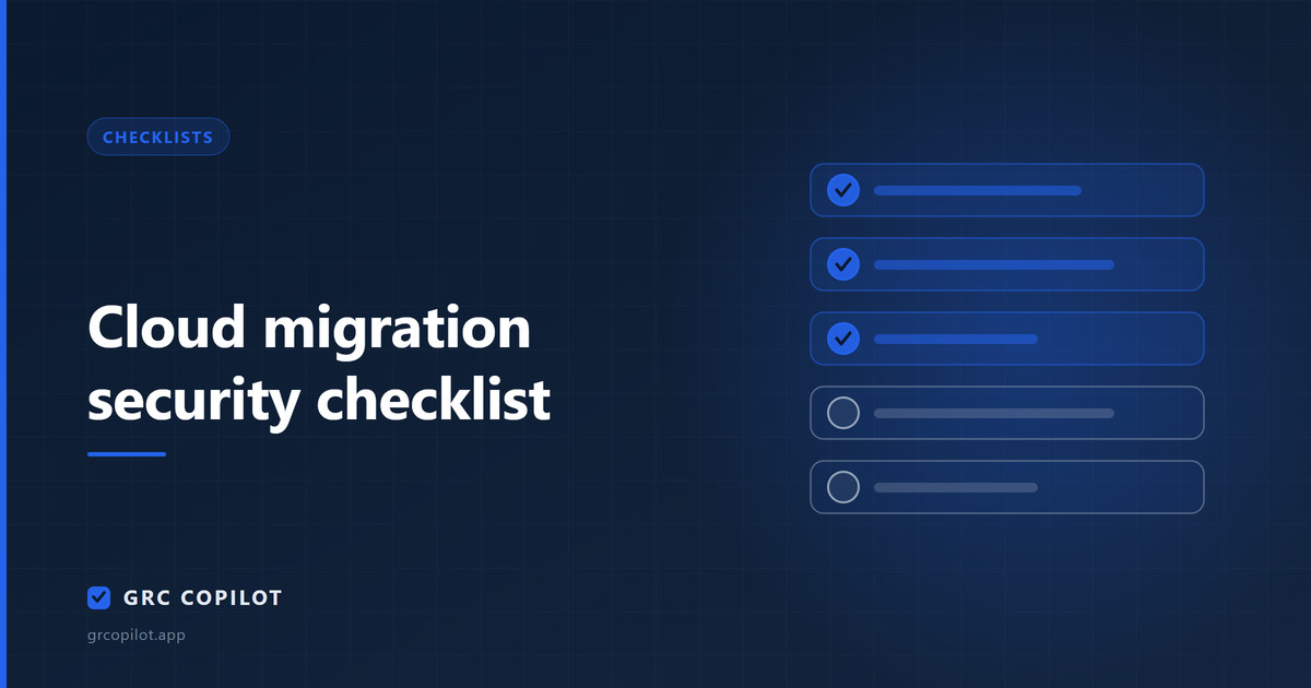 Cloud migration security checklist: the decisions that are expensive to reverse