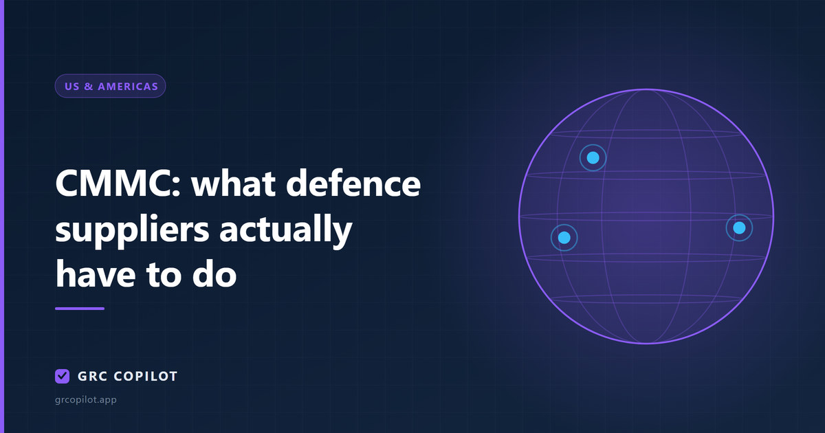 CMMC: what defence suppliers actually have to do