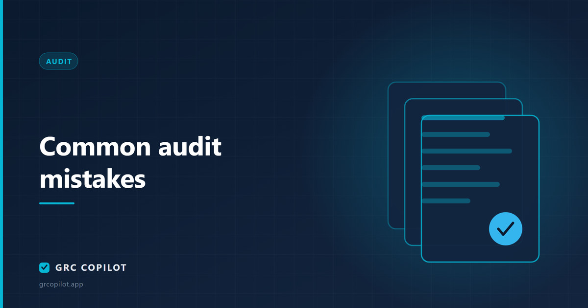 Common audit mistakes - and how to avoid them
