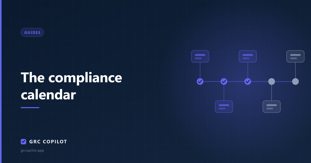 The compliance calendar: turning a framework into an operating rhythm