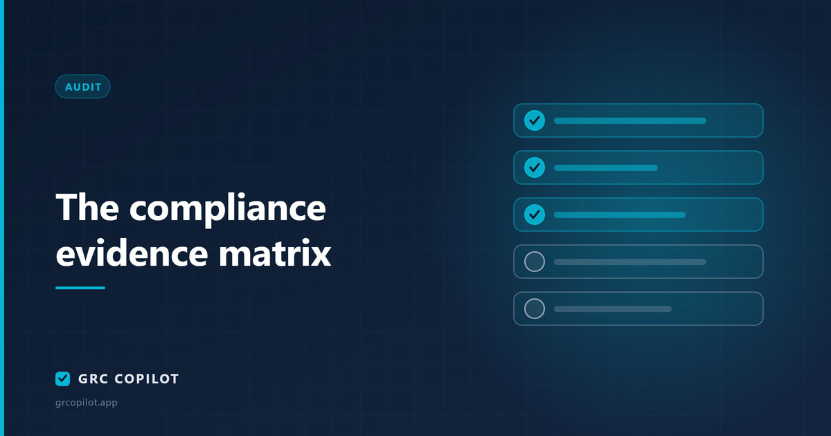 The compliance evidence matrix: what each framework actually asks you to produce