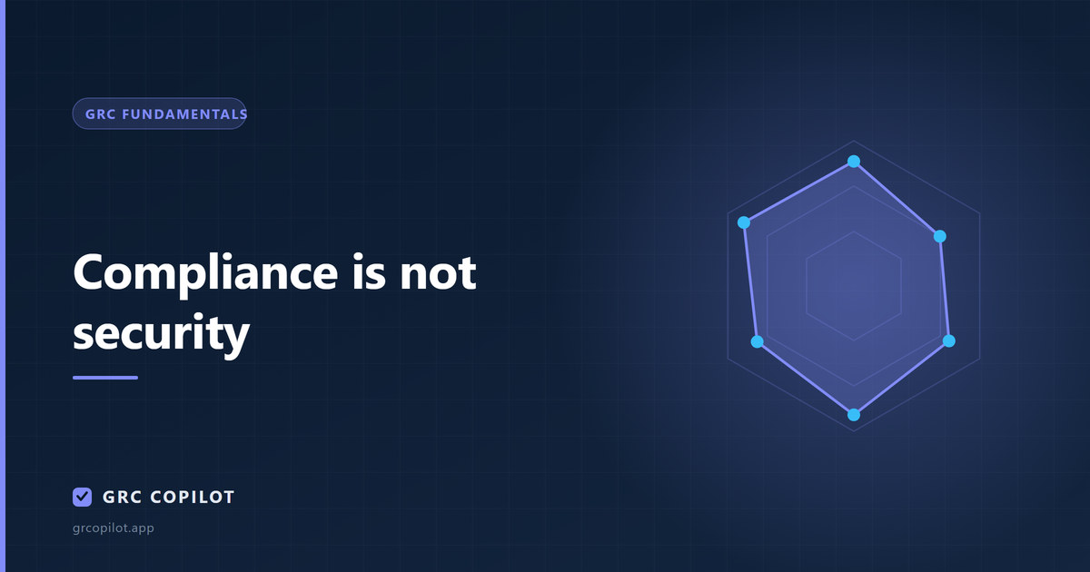 Compliance is not security - but it is not the enemy either