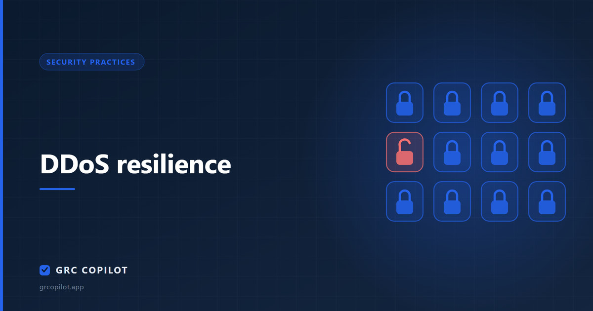 DDoS resilience: the attack you cannot patch your way out of