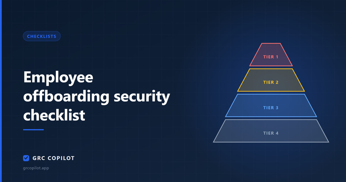 Employee offboarding security checklist