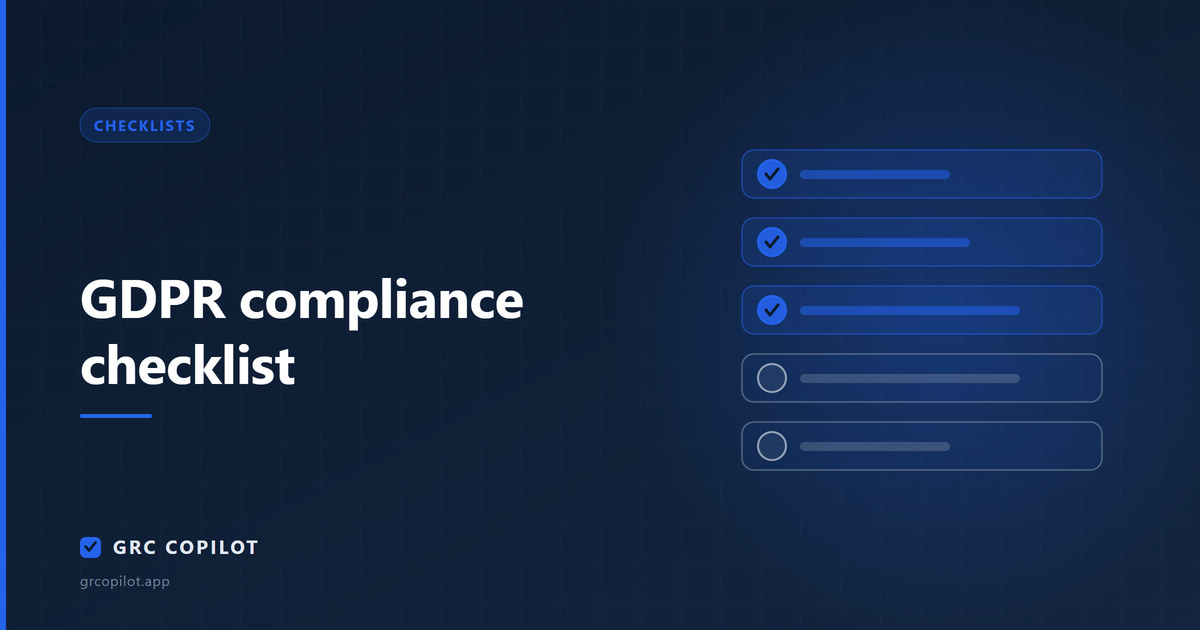 GDPR compliance checklist: the practical version