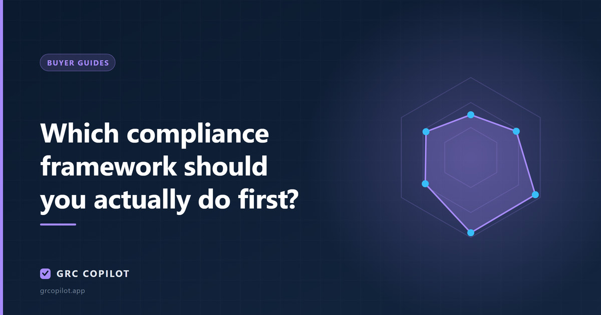 Which compliance framework should you actually do first?