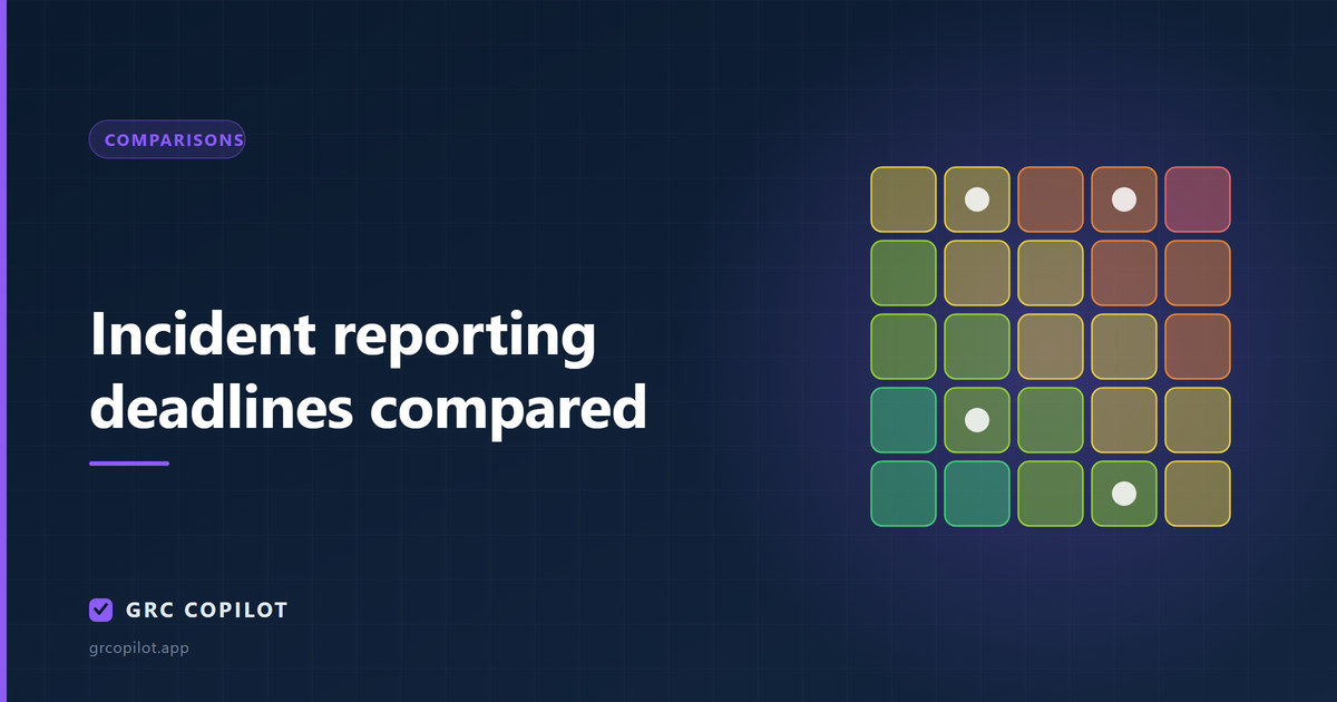 Incident reporting deadlines compared: GDPR, NIS2, DORA, SEC, NCA and PDPL