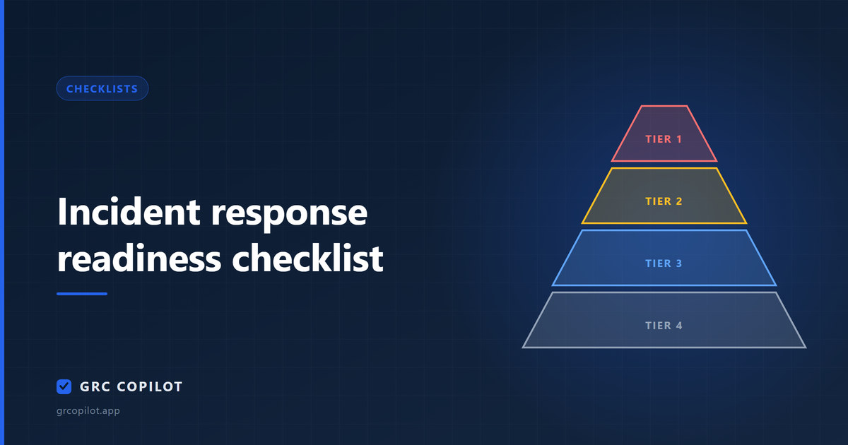 Incident response readiness checklist: what to have before you need it