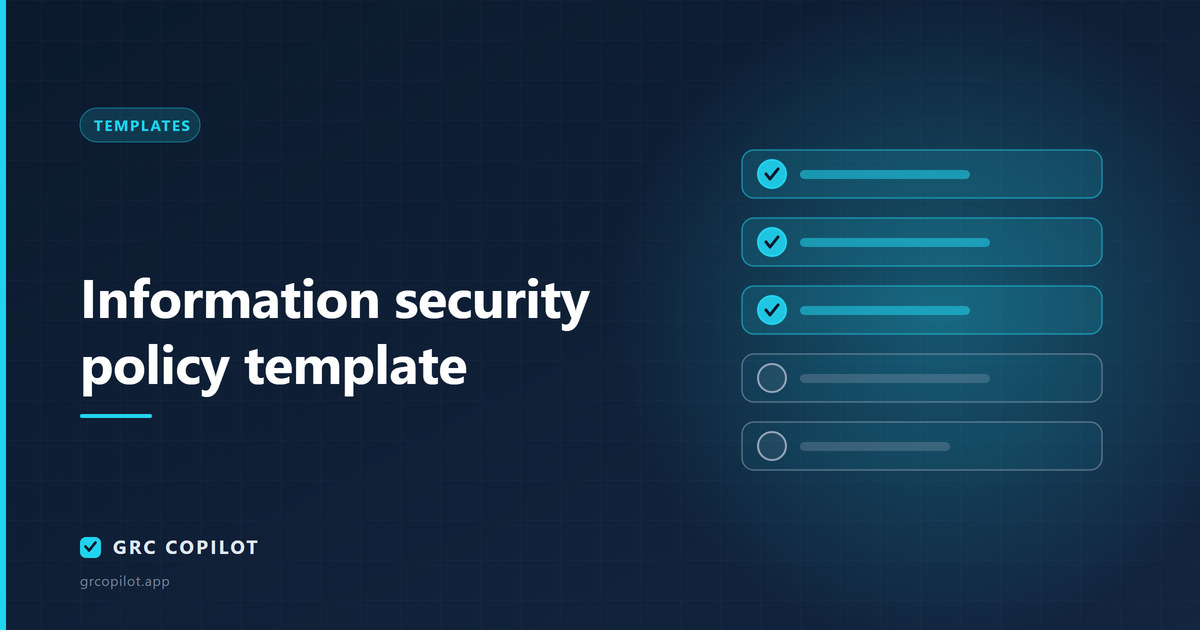 Information security policy template: structure and pitfalls