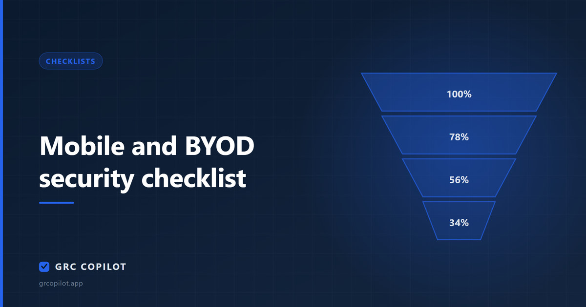 Mobile and BYOD security checklist