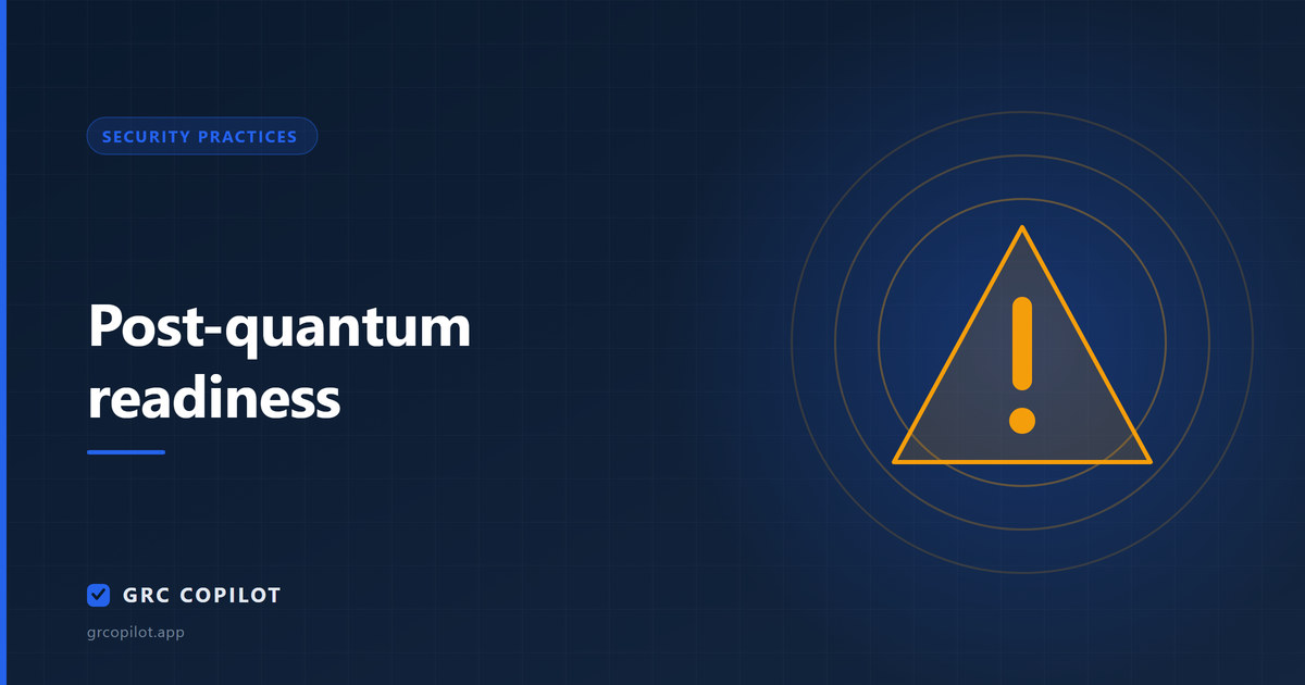 Post-quantum readiness: what to actually do now, and what to ignore