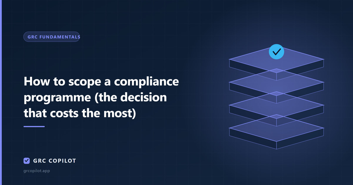 How to scope a compliance programme (the decision that costs the most)