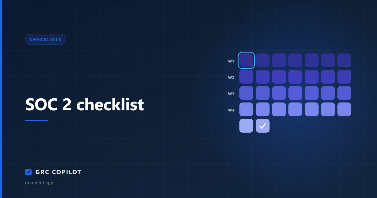 SOC 2 checklist: everything to have in place before fieldwork