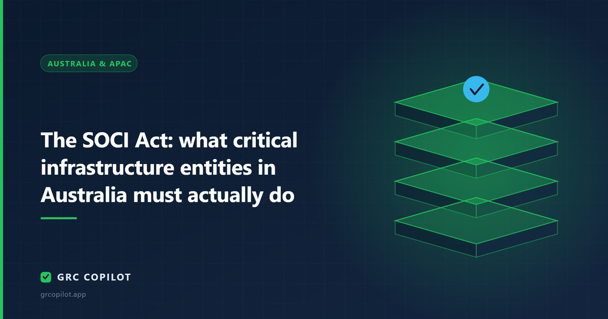 The SOCI Act: what critical infrastructure entities in Australia must actually do