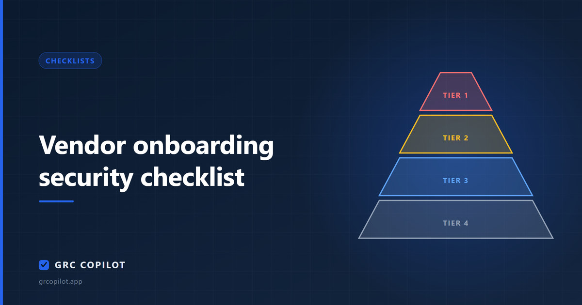 Vendor onboarding security checklist: from request to go-live
