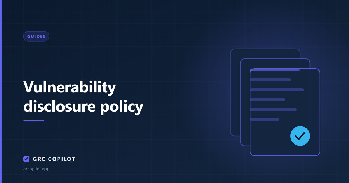 Vulnerability disclosure policy: what to publish before a researcher finds something